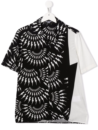 Shop Neil Barrett Thunderbolt-print Shirt In Black