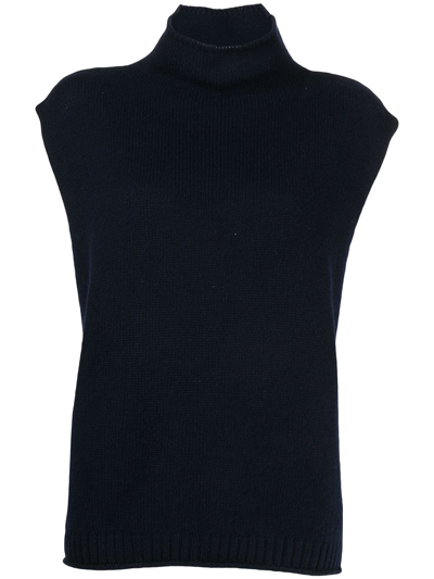 Shop Lisa Yang Tovy High-neck Cashmere Vest In Blue