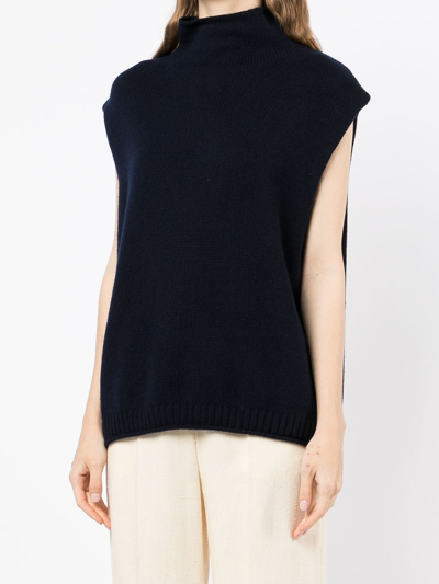 Shop Lisa Yang Tovy High-neck Cashmere Vest In Blue