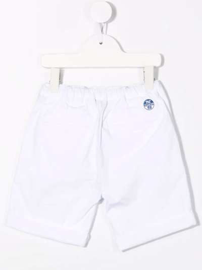 North Sails Teen Drawstring Chino Shorts In White
