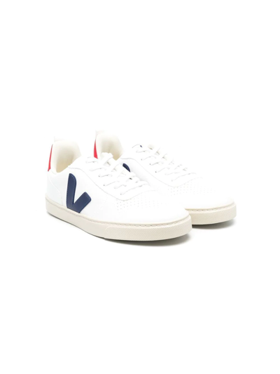 Shop Veja Teen Campo Low-top Sneakers In White