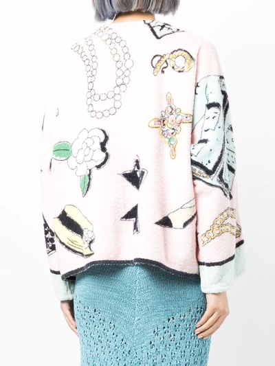 Pre-owned Chanel 1980-1990s Icon Terry-cloth Jacket In Pink