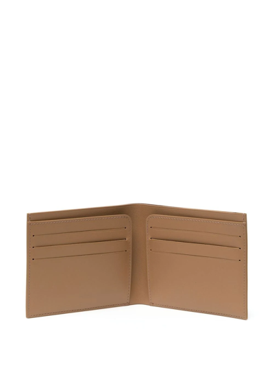 Shop Jil Sander Slim Leather Wallet In Brown