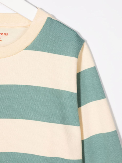 Tiny Cottons Stripe-print Sweatshirt In Neutrals