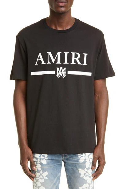 Shop Amiri M.a. Bar Logo Graphic Tee In Black