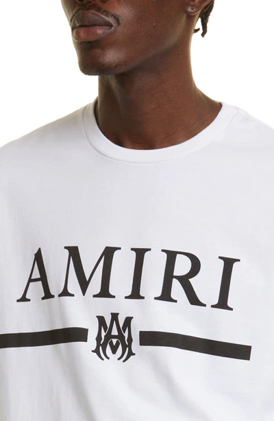 Shop Amiri M.a. Bar Logo Graphic Tee In White