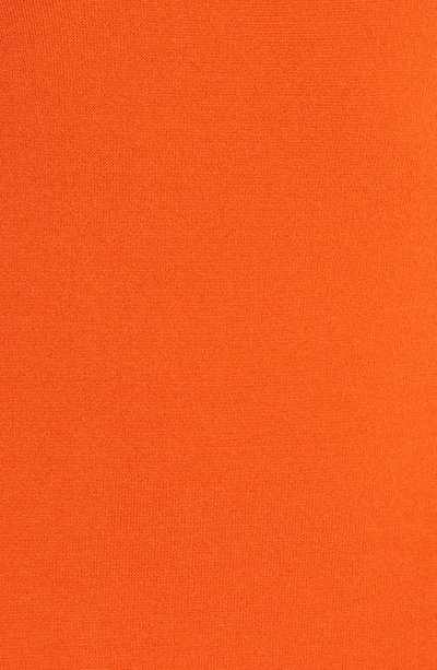 Shop Stella Mccartney Compact Scoop Neck A-line Dress In 7501 Bright Orange