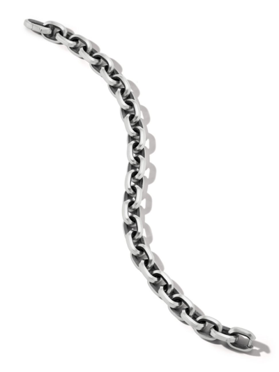 Shop David Yurman Men's Deco Link Bracelet 9.5mm In Silver