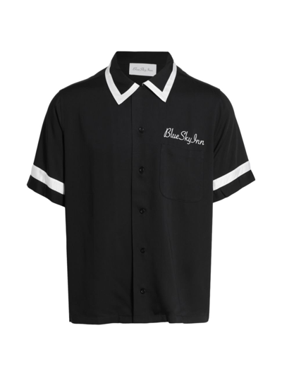Shop Blue Sky Inn Men's Waiter Short-sleeve Shirt In Black