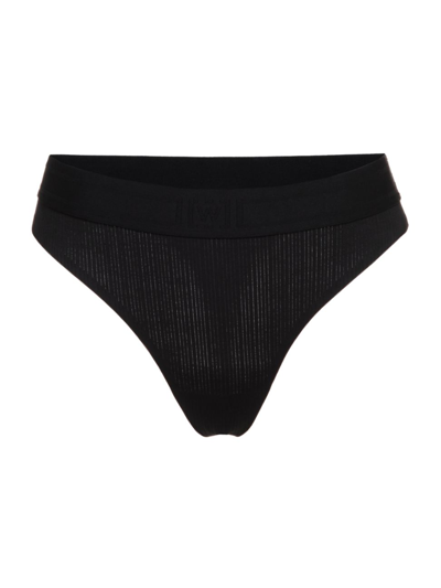 Shop Wolford Women's Mid-rise Thong In Black