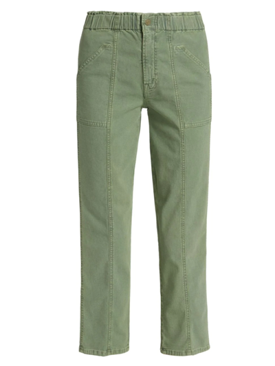 Shop Mother Women's The Springy Ankle Straight-leg Cropped Pants In Loden Frost