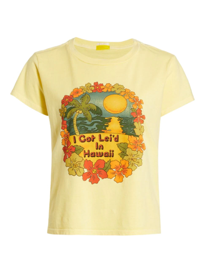 Shop Mother Women's The Boxy Goodie Goodie T-shirt In I Got Leied In Hawaii