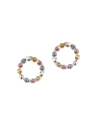 Shop Rosantica Women's Pastello Goldtone Faux Crystal Stud Earrings In Neutral