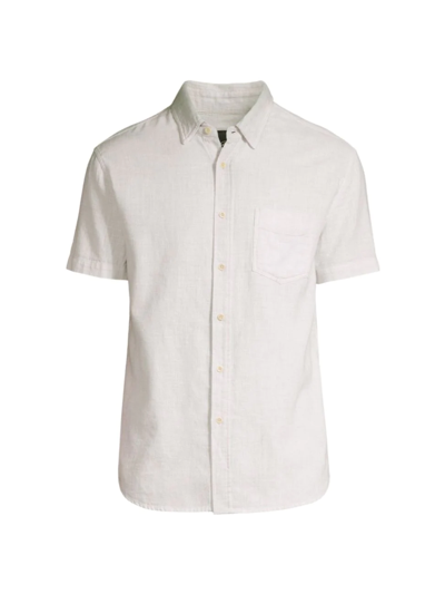 Shop Rails Men's Fairfax Button-up Short-sleeved Shirt In Grey Melange