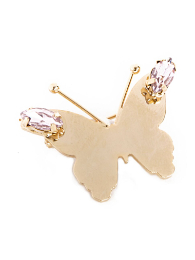Shop Rosantica Women's Melitea Goldtone Faux Crystal Butterfly Brooch