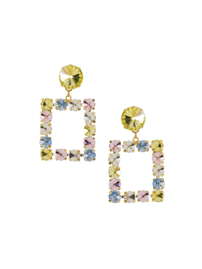 Shop Rosantica Women's Pastello Goldtone Faux Crystal Drop Earrings In Neutral