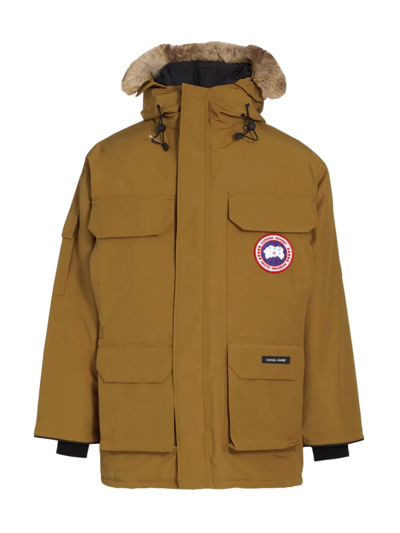 Shop Canada Goose Expedition Coyote Fur-trim Down Parka In Klondike Gold