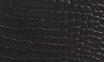 Shop Saint Laurent 'medium Monogram Sunset' Croc Embossed Leather Shoulder Bag In Nero