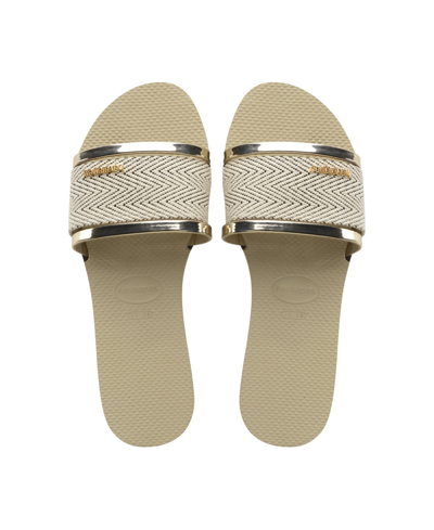 Shop Havaianas Women's You Trancoso Premium Flip Flop Sandals Women's Shoes In Sand Gray- Fabric