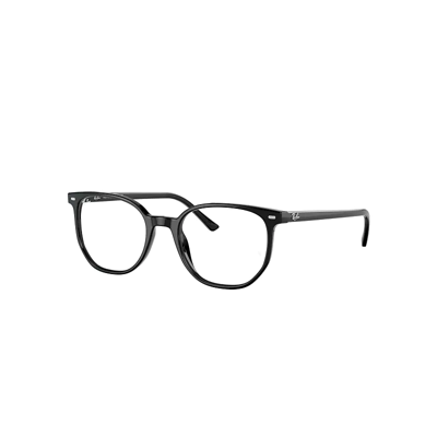 Ray Ban Elliot Optics Eyeglasses Black Frame Clear Lenses Polarized 50-19 In Black