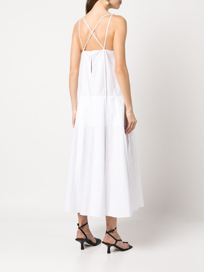 Shop Khaite Cotton Long Dress In White