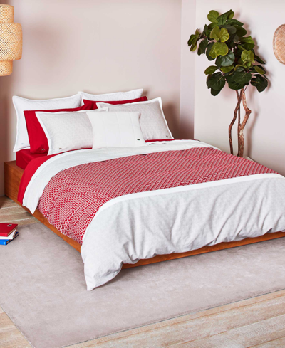 Lacoste Drive 3 Pieces Comforter Set, Full/queen Bedding In Red | ModeSens