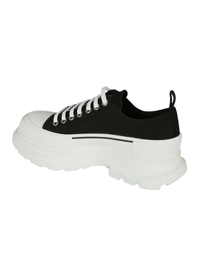 Shop Alexander Mcqueen Tread Slick Sneakers In Black/white