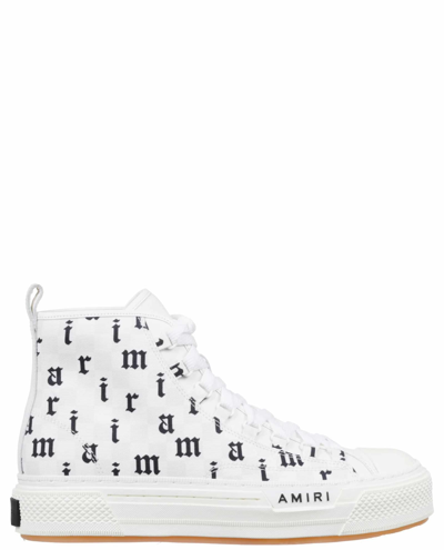 Shop Amiri White Old English Court Hi Sneakers