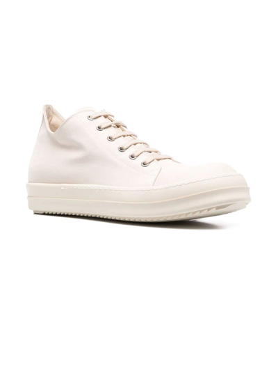 Shop Drkshdw White Low-top Sneakers In Latte