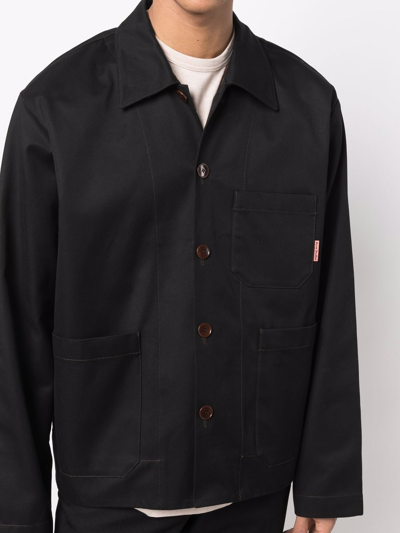 Shop Acne Studios Buttoned-up Shirt Jacket In Black