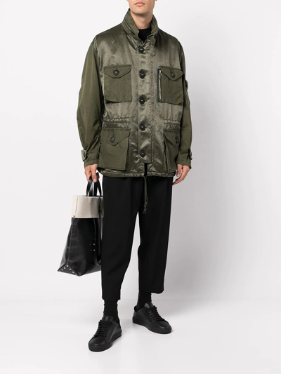 Shop Junya Watanabe Multi-pocket Utility Jacket In Green