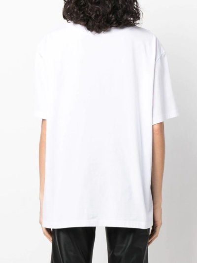 Shop Marni Painterly-print Cotton T-shirt In White