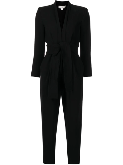 A.l.c Kieran Belted Crepe Jumpsuit In Black