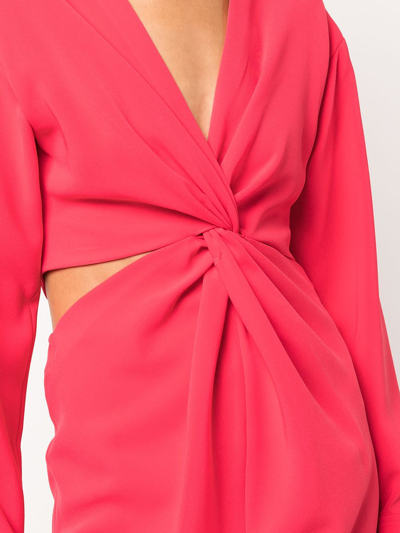 Shop A.l.c Zoey Twist-front Mini Dress In Pink