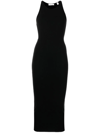 Shop A.l.c Marc Halterneck Midi Dress In Black