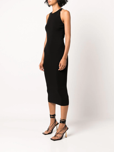 Shop A.l.c Marc Halterneck Midi Dress In Black