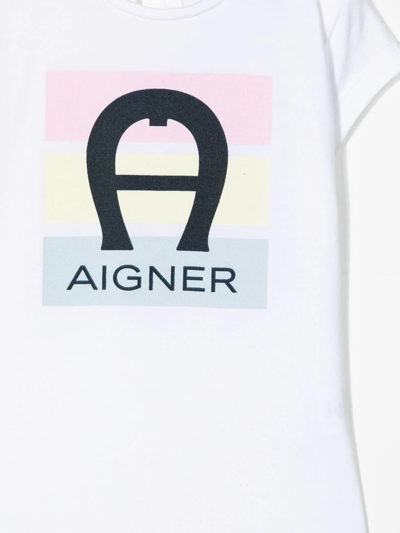 Shop Aigner Logo-print T-shirt In White