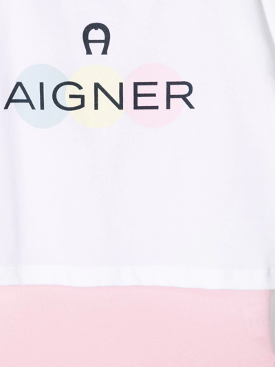 Shop Aigner Layered Logo-print T-shirt Vest In White