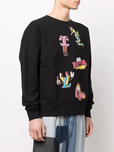 Domrebel Luxury Brand Graphic-print Sweatshirt In Black