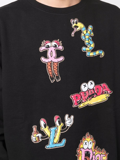 Domrebel Luxury Brand Graphic-print Sweatshirt In Black
