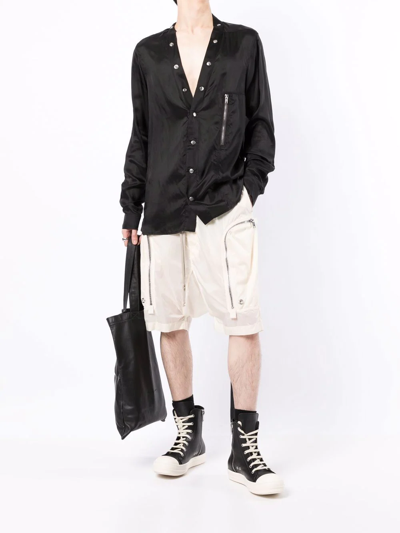 Rick Owens Drkshdw Bauhaus Dropped-crotch Shorts In White