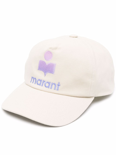 Shop Isabel Marant Tyron Logo-patch Cap In Neutrals