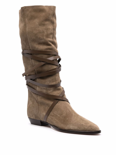 Isabel Marant Slip-on Suede Boots In Neutrals