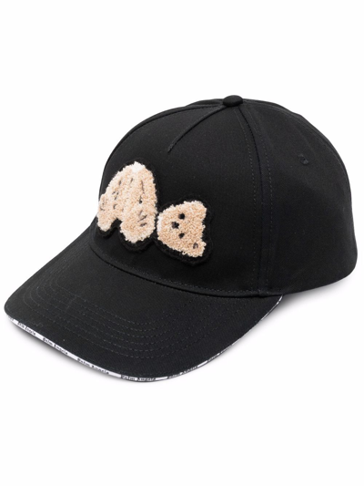 Shop Palm Angels Teddy Bear-appliqué Cap In Black