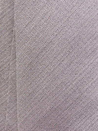 Shop Barba Block-colour Silk Tie In Grey