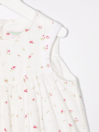 Shop Bonpoint Floral Print Sleeveless Dress In White