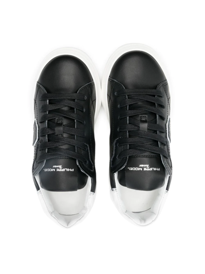 Philippe Model Logo-patch Low Top Sneakers In Black