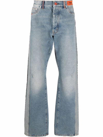 Shop Heron Preston Faded-effect Bootcut Jeans In Blue