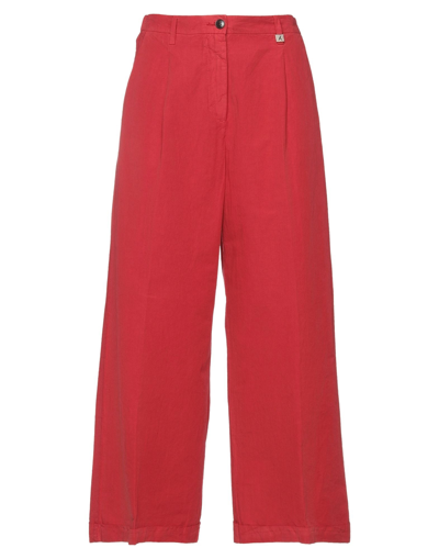Shop Myths Woman Pants Red Size 6 Cotton, Linen