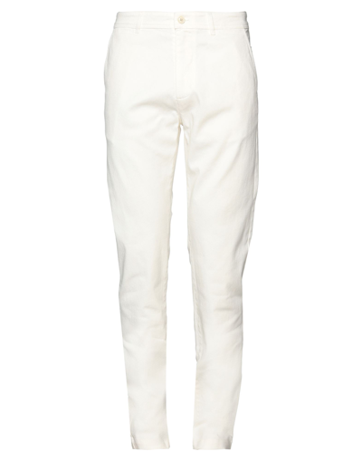 Shop Woolrich Man Pants White Size 33 Cotton, Elastane